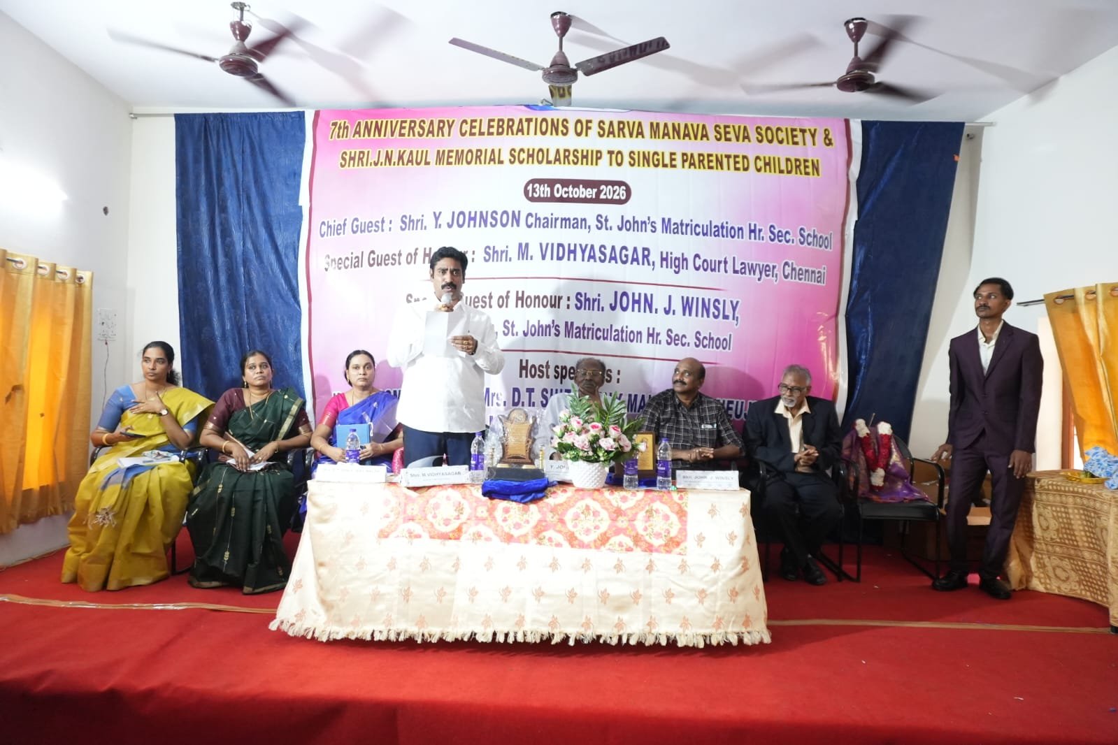 Students and families at 7th Anniversary celebration
